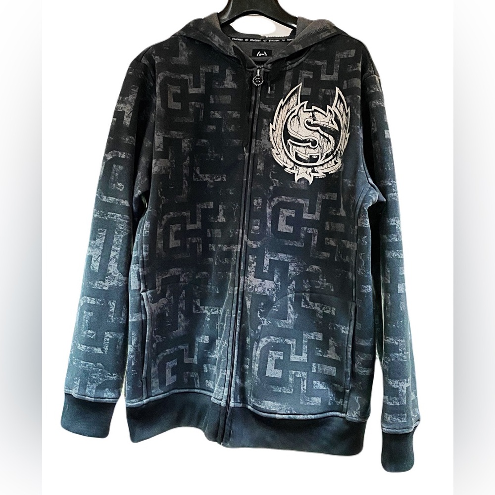 SINISTER Brand- Faded Style Full Zipper Hoodie